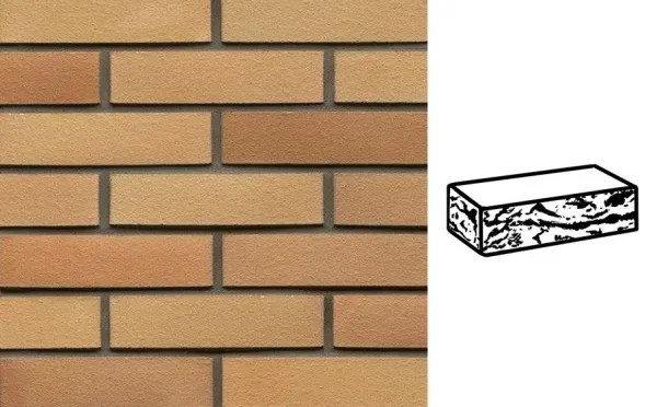 Кирпич клинкерный Muhr 06 Hellbraun-bunt готик, 240*55*71 мм