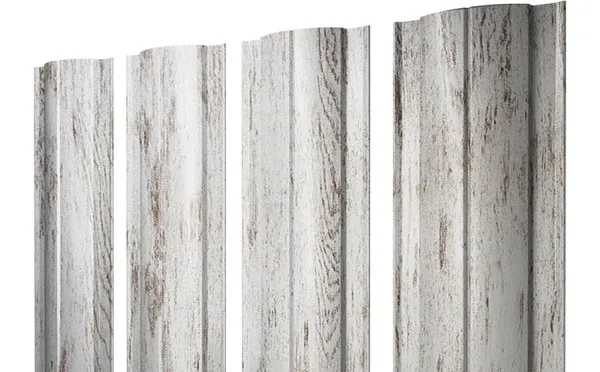 Штакетник Круглый 0,45 Print Elite Snow Wood TwinColor