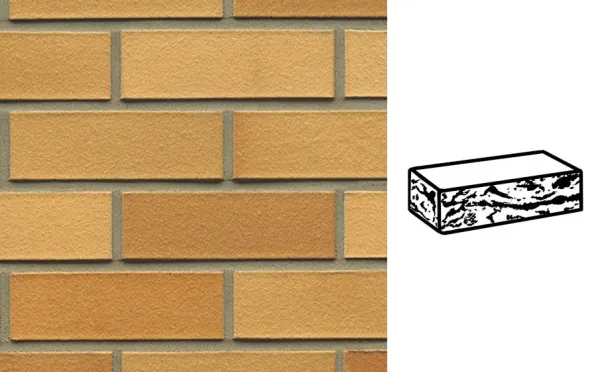 Кирпич клинкерный Muhr 01 EG Niederlausitzer Gelb Edelglanz готик, 240*55*71 мм
