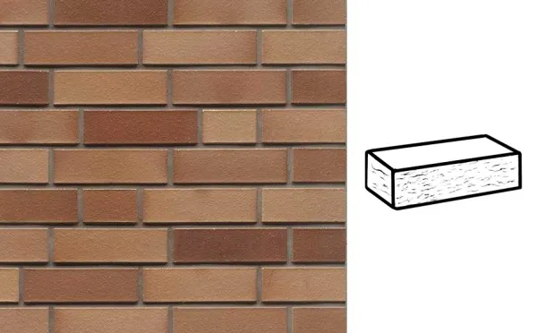 Кирпич клинкерный Muhr 34 EG Grau nuanciert Edelglanz рустик, 240*55*71 мм