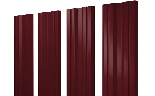 Штакетник Twin Satin RAL 3005 красное вино