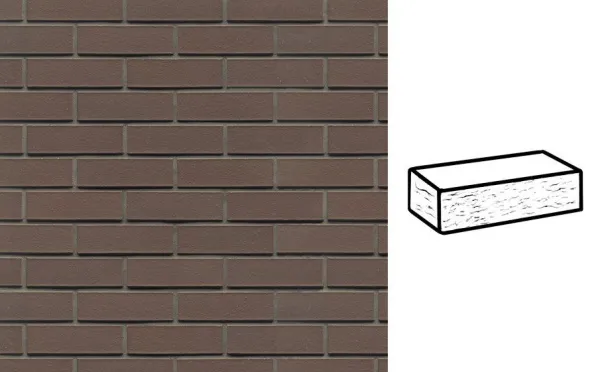 Кирпич клинкерный Muhr 33 Braun рустик, 240*55*71 мм