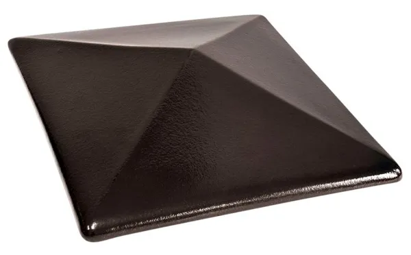 Клинкерный заборный оголовок King Klinker 17 Onyx black, 310*310*80 мм