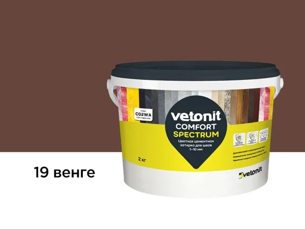 Затирка для швов vetonit comfort spectrum, 19 венге, 2 кг