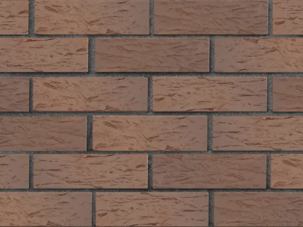 Кирпич клинкерный ЛСР Прага светло-коричневый флэш береста, 250*85*65 мм