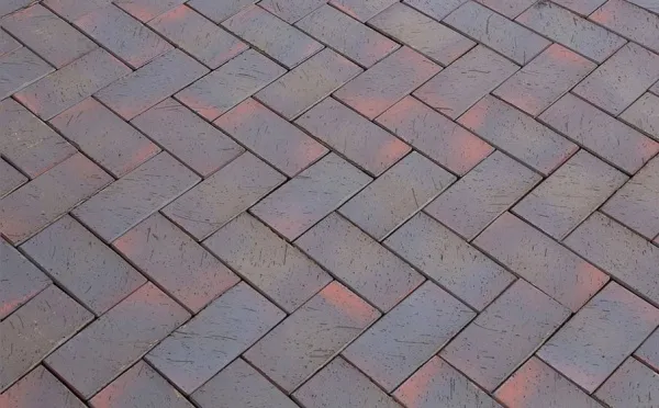 Клинкерная брусчатка Lode Etna темно-пестрая шероховатая, 200*100*52 мм