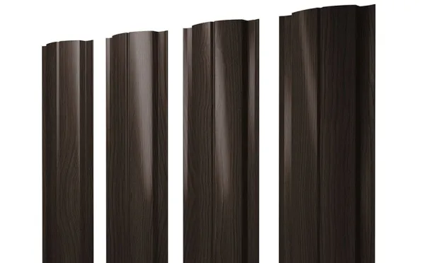 Штакетник Полукруглый Slim 0,45 Print Elite Coffee Wood TwinColor