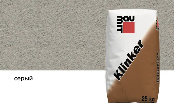 Цветной кладочный раствор Baumit Klinker серый, 25 кг