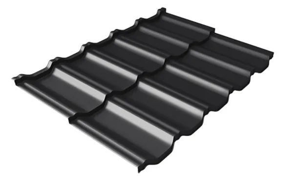 Металлочерепица модульная Grand Line Kvinta Uno 3D Satin Matt TX RAL 9005