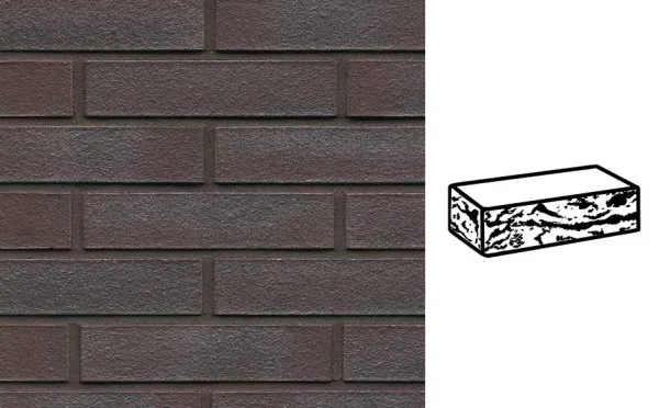 Кирпич клинкерный Muhr 20 Graphitschwarz готик, 240*55*71 мм