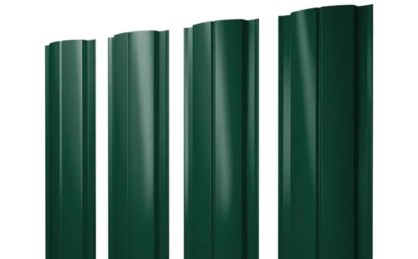 Штакетник Полукруглый Slim 0,45 PE RAL 6005 зеленый мох Штакетник Полукруглый Slim 0,45 PE RAL 6005 зеленый мох