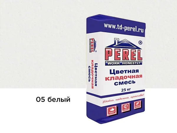 Цветная кладочная смесь Perel VL 0205 белый, 25 кг