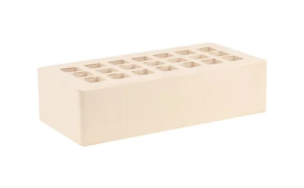 Кирпич облицовочный Железногорский КЗ, слоновая кость, гладкая, 250*120*65 мм