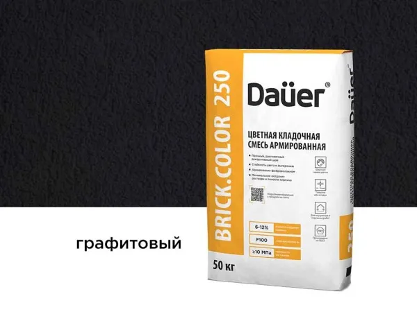 Цветная кладочная смесь Dauer BRICK.COLOR 250 графитовый, 50 кг