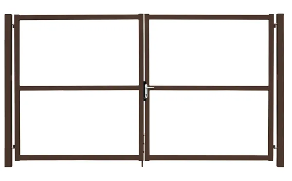 Распашные ворота Grand Line Colority Zinc Lock, RAL 8017, 1800*3500 мм