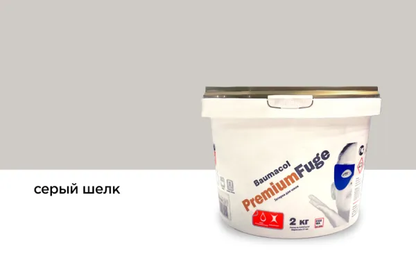 Затирка для швов Baumit Baumacol PremiumFuge, серый шелк, 2 кг