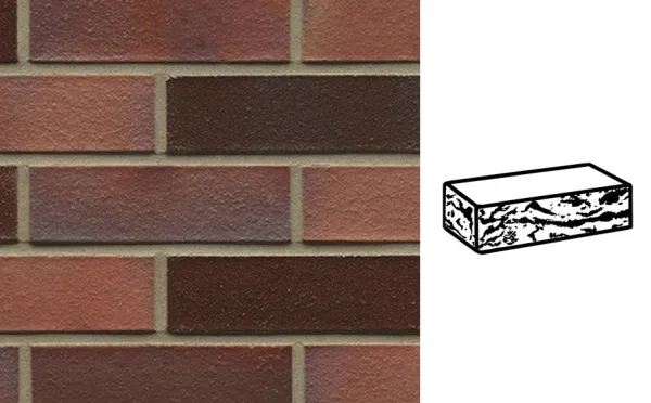 Кирпич клинкерный Muhr 04 EG Rotbraun-bunt Edelglanz готик, 240*55*71 мм