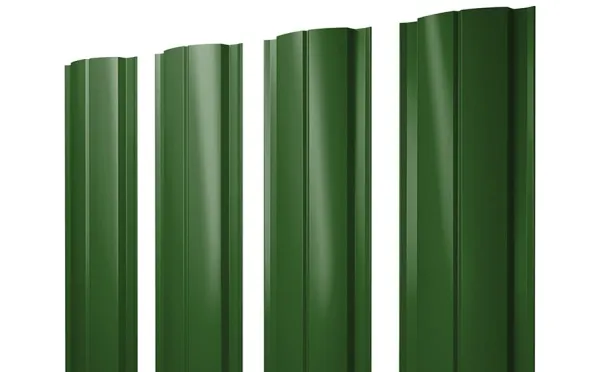 Штакетник Полукруглый Slim 0,45 PE RAL 6002 лиственно-зеленый Штакетник Полукруглый Slim 0,45 PE RAL 6002 лиственно-зеленый