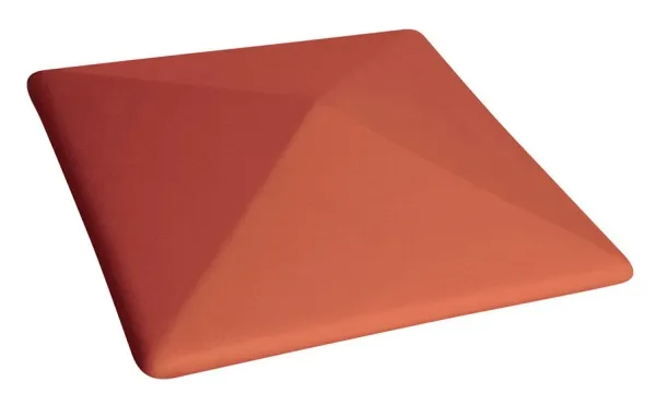 Клинкерный заборный оголовок King Klinker 01 Ruby red, 310*310*80 мм