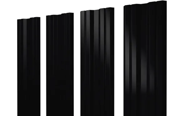 Штакетник Twin Satin RAL 9005 черный Штакетник Twin Satin RAL 9005 черный